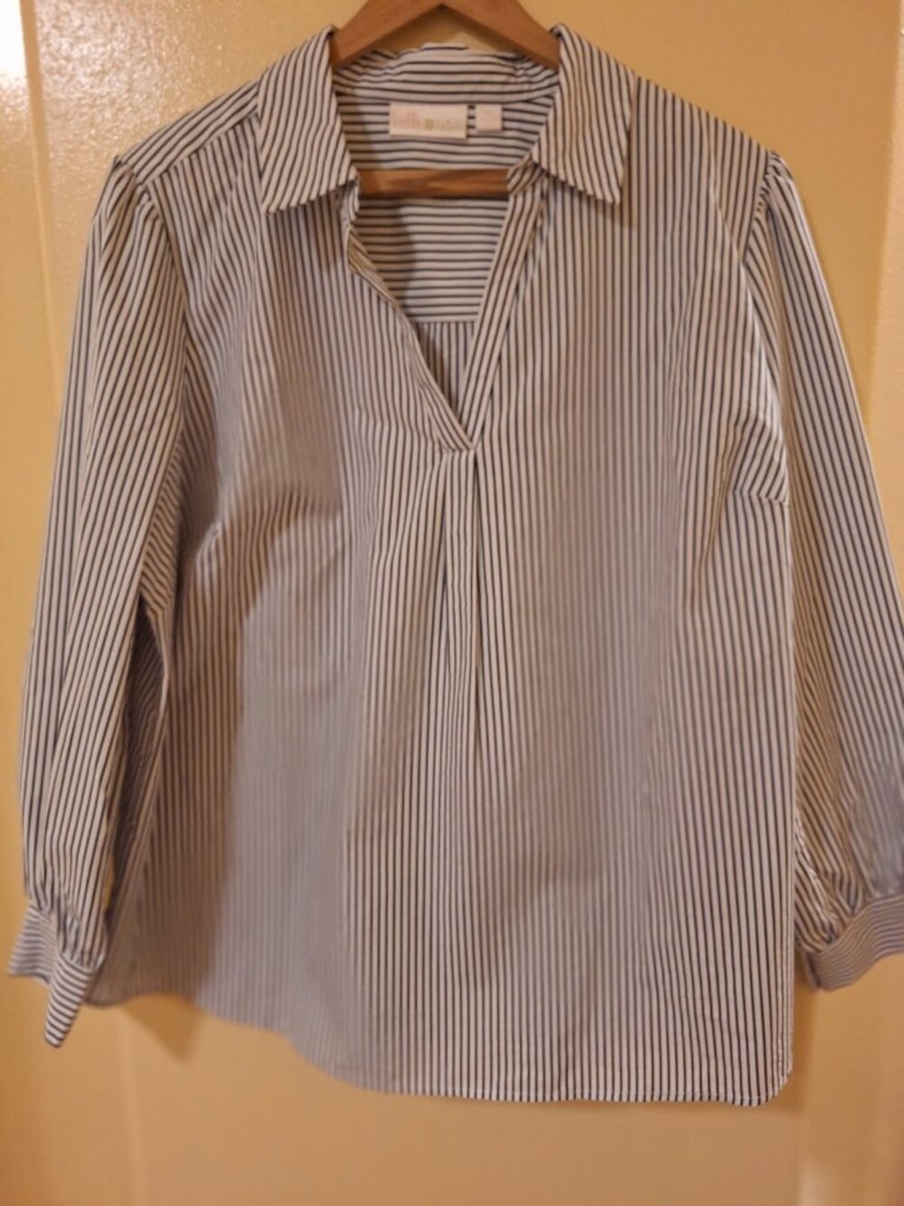 Kim Gravel - Belle Nantucket Mini Striped Popover Blouse - 1X